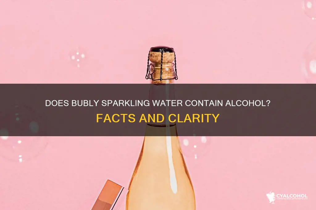 does bubly sparkling water have alcohol