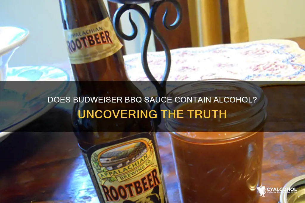 does budweiser barbecue sauce have alcohol