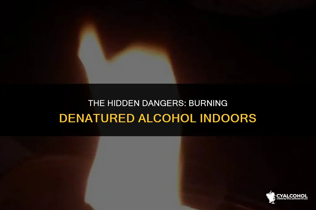 does burning denatured alcohol indoors
