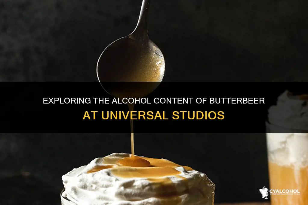 does butterbeer have alcohol universal