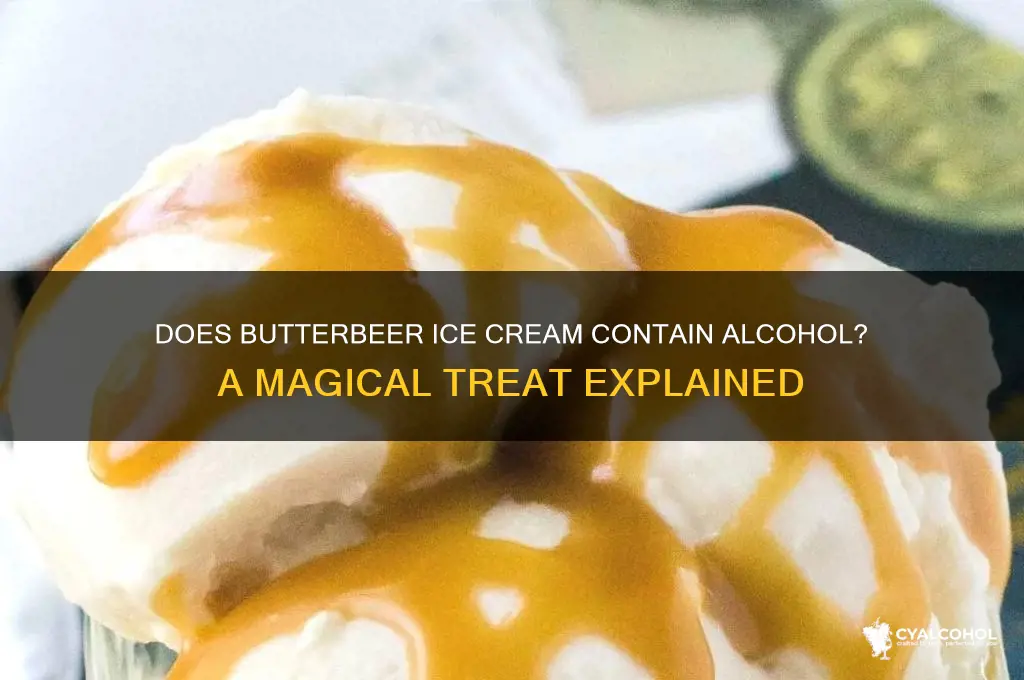does butterbeer ice cream have alcohol