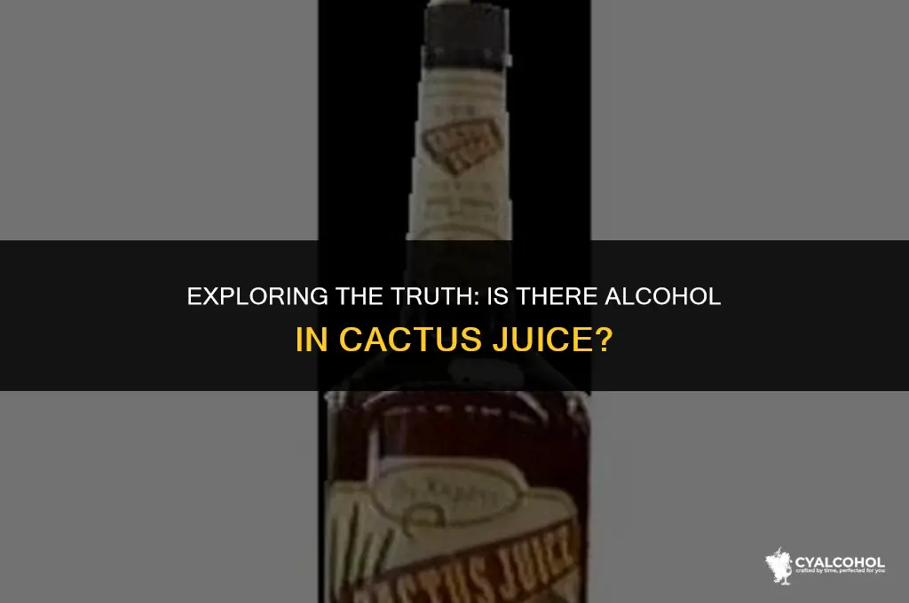 does cactus juice have alcohol
