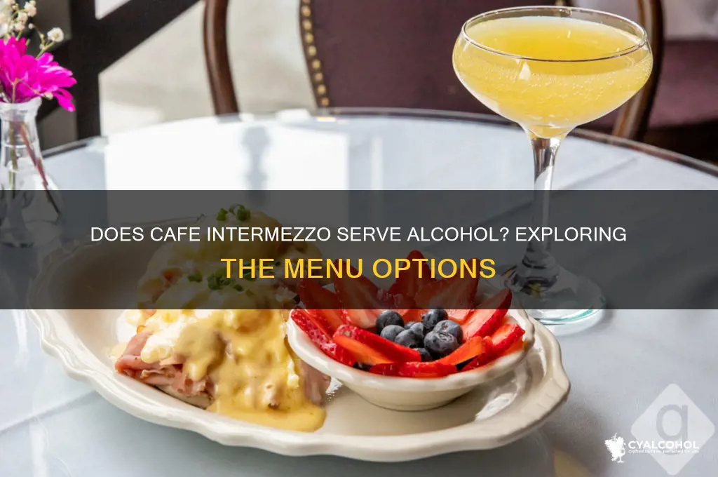 does cafe intermezzoserve alcohol