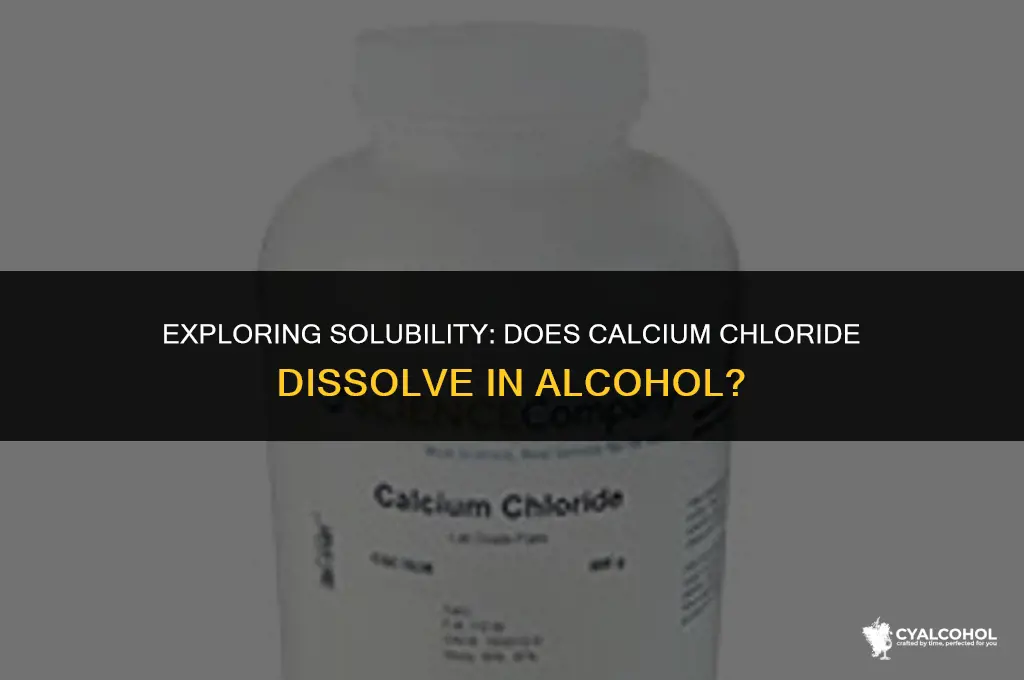 does cal2 dissolve in alcohol