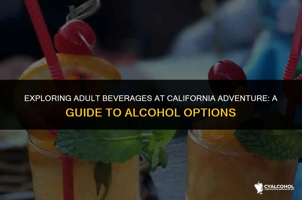 does california adventure have alcohol