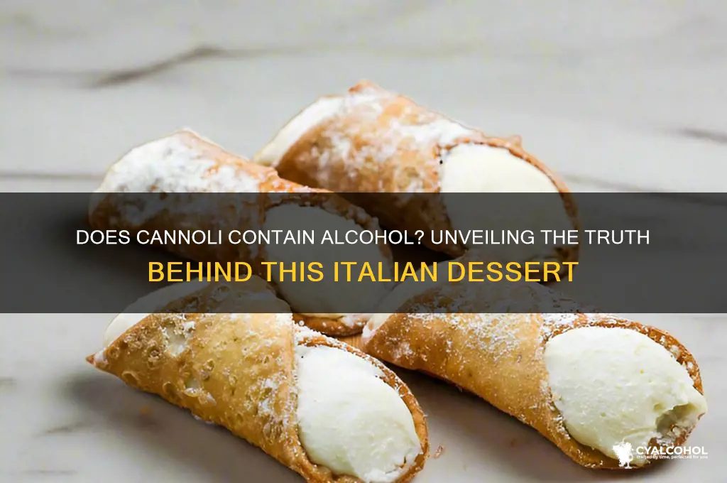 does cannoli have alcohol