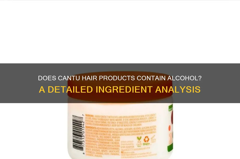 does cantu hair products have alcohol