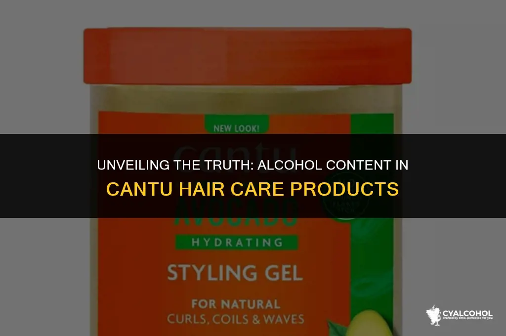 does cantu products have alcohol