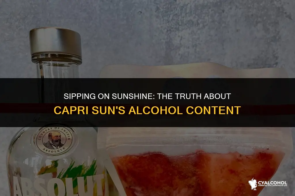 does capri sun have alcohol