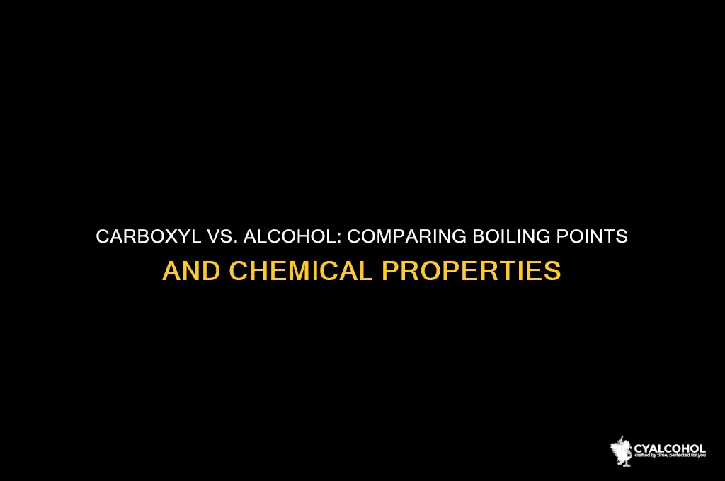 does carboxyl have a higher bp than alcohol