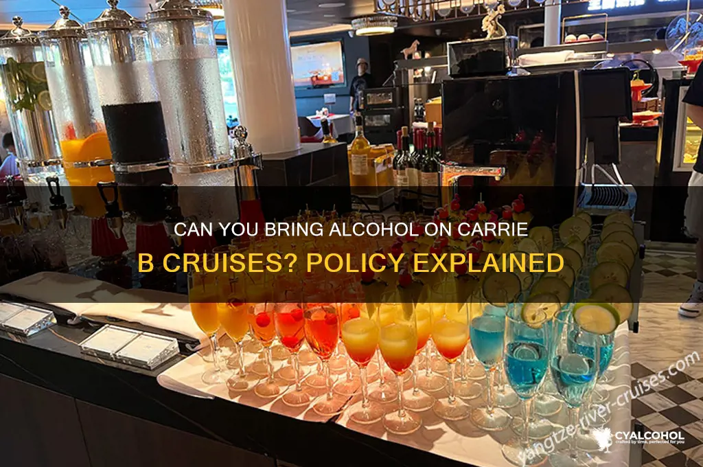 does carrie b cruises allow alcohol