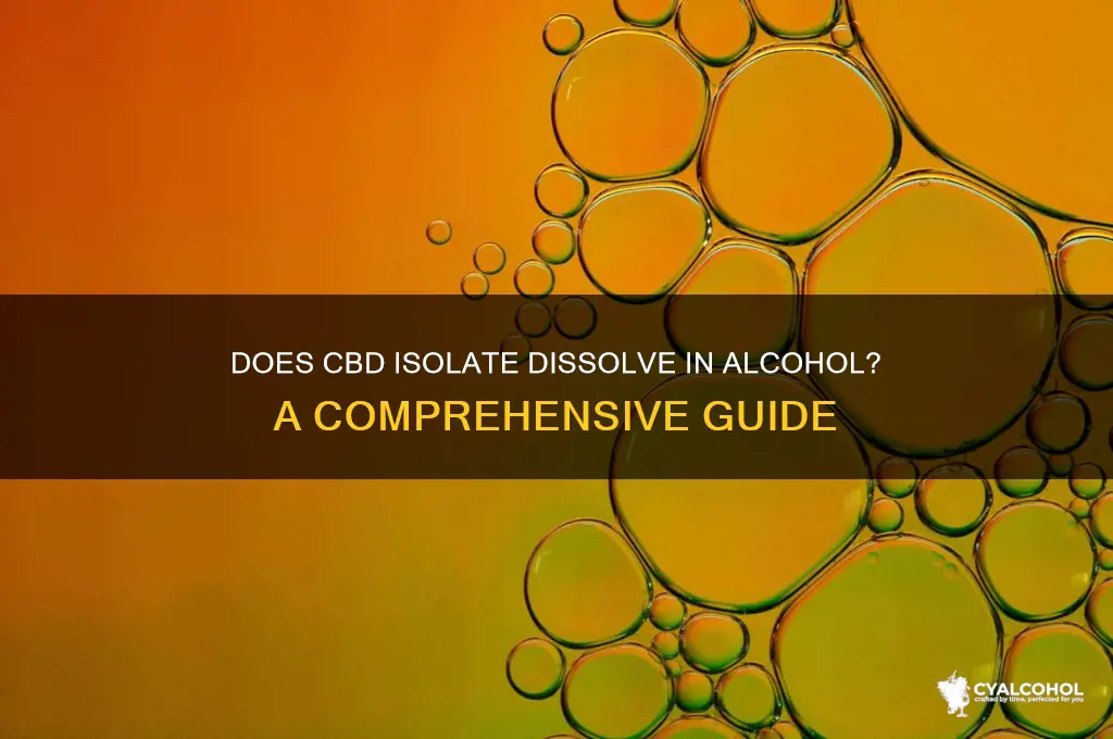 does cbd isolate dissolve in alcohol
