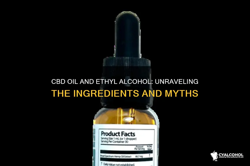 does cbd oil.have ethyl alcohol
