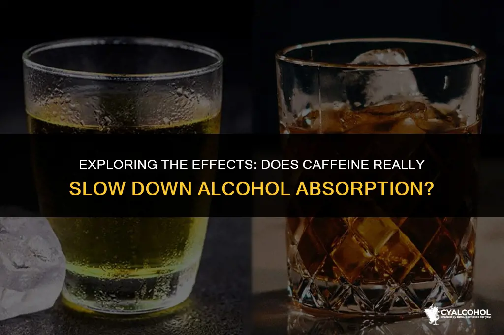 does ccaffeine slow alcohol intake