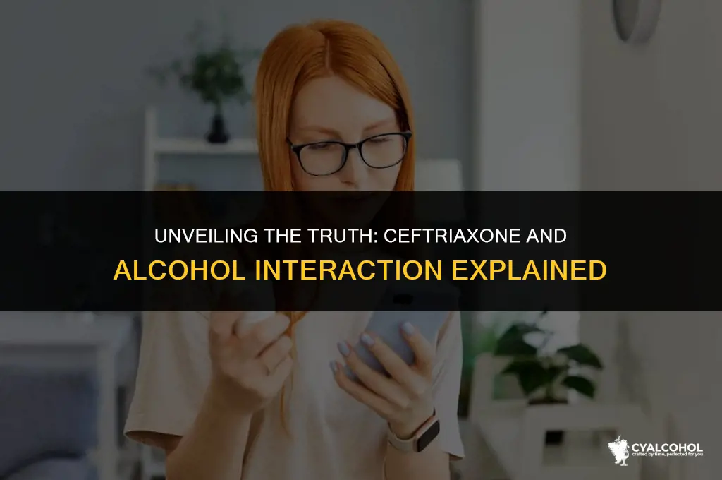 does ceftriaxone interact with alcohol