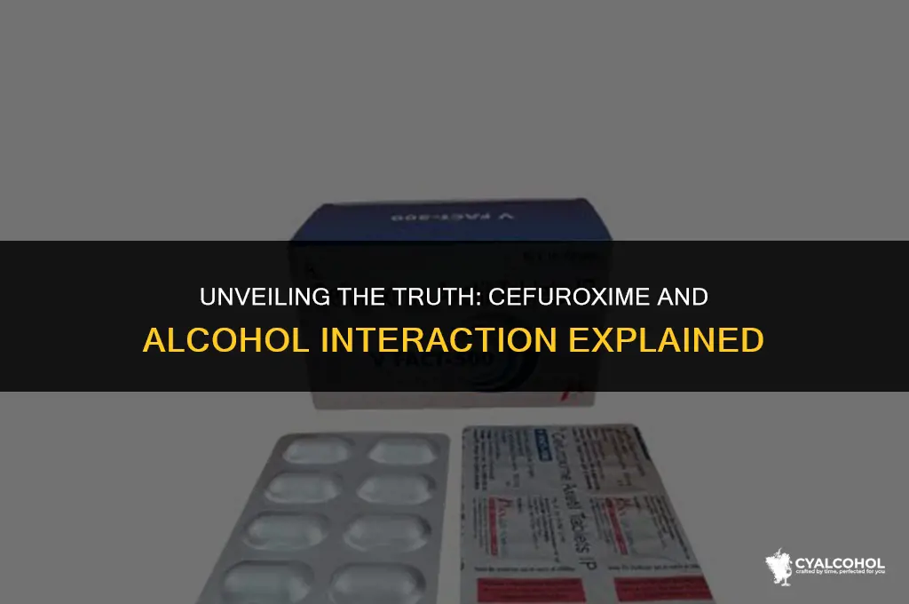 does cefuroxime interact with alcohol