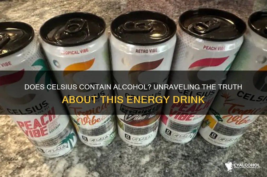 does celcius have alcohol