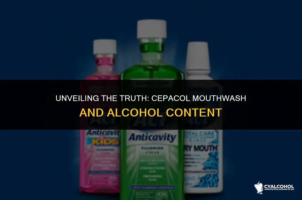 does cepacol mouthwash have alcohol