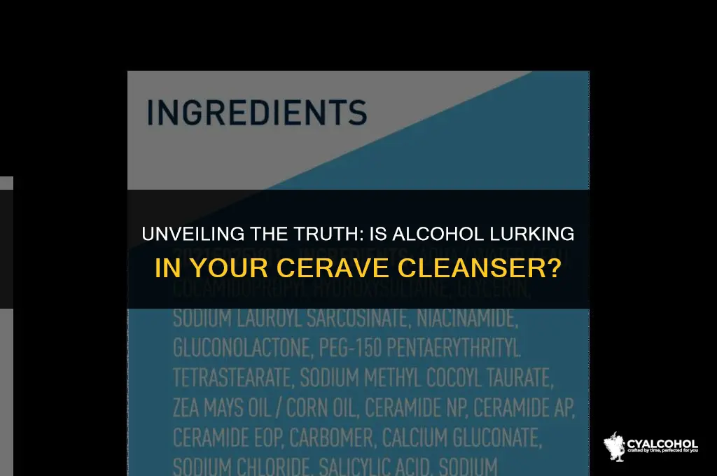 does cerave cleanser have alcohol