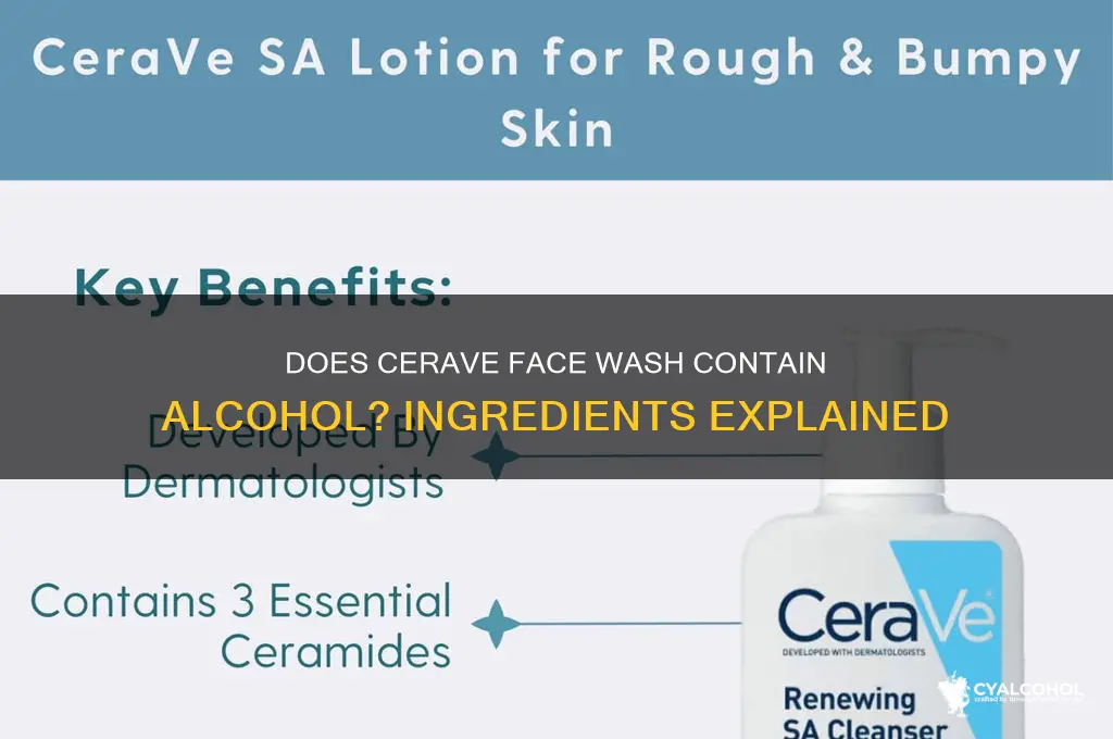 does cerave face wash have alcohol