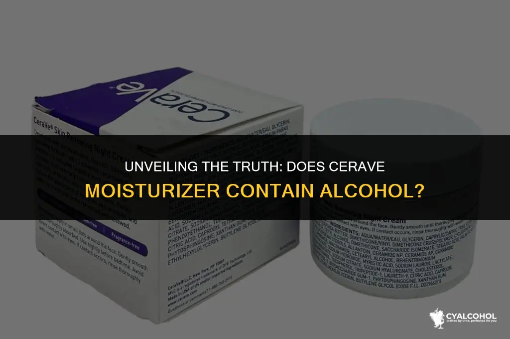 does cerave moisturizer have alcohol