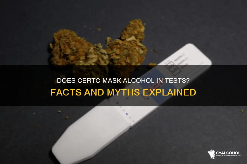 does certo cover alcohol