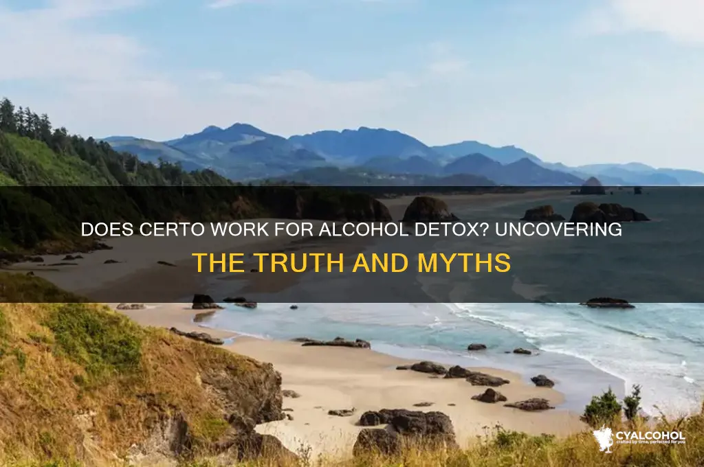 does certo work for alcohol