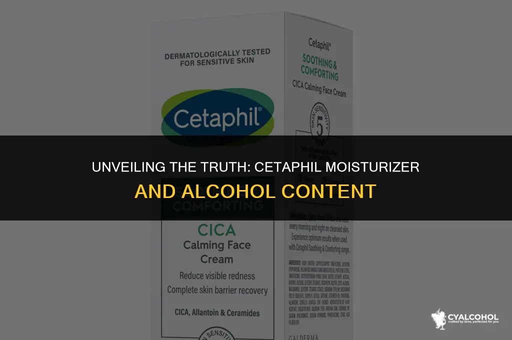 does cetaphil moisturizer have alcohol
