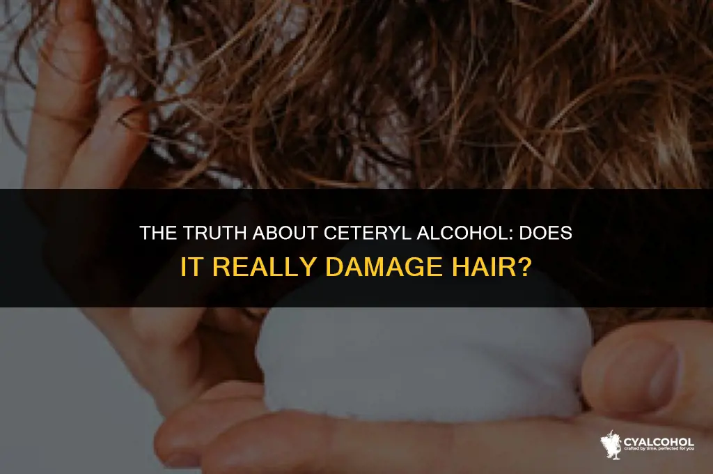 does cetearyl alcohol damage hair