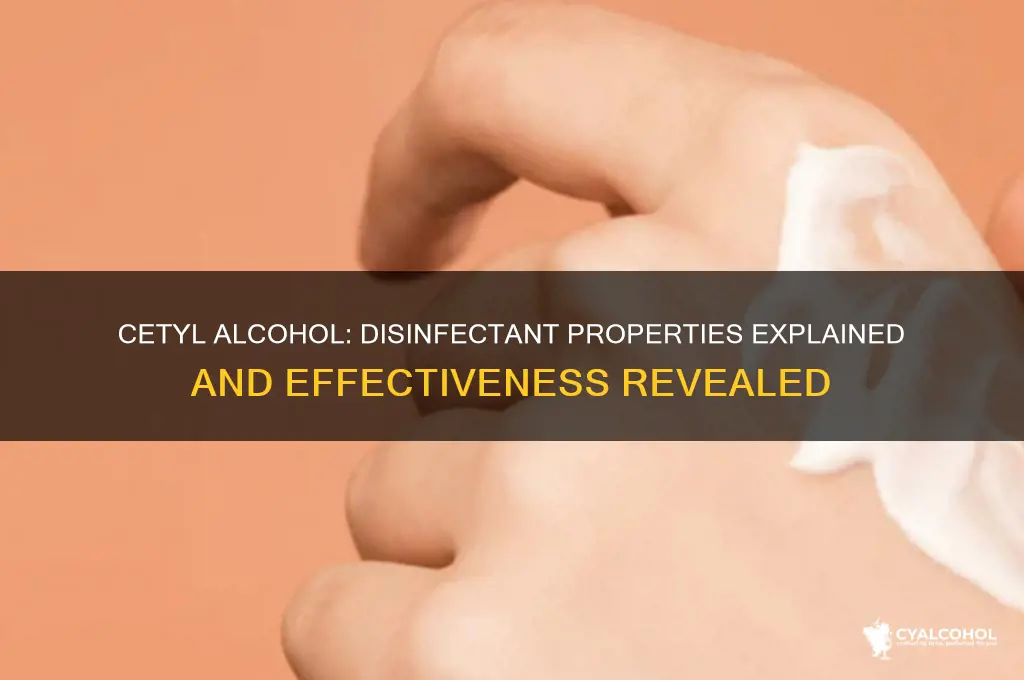 does cetyl alcohol disinfect