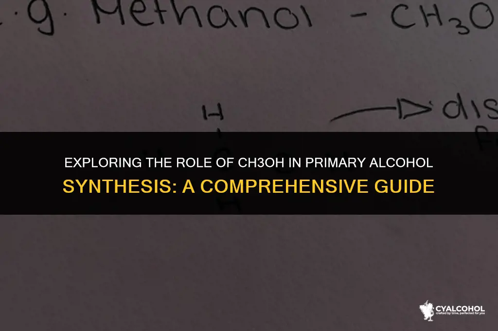 does ch3oh give primary alcohols