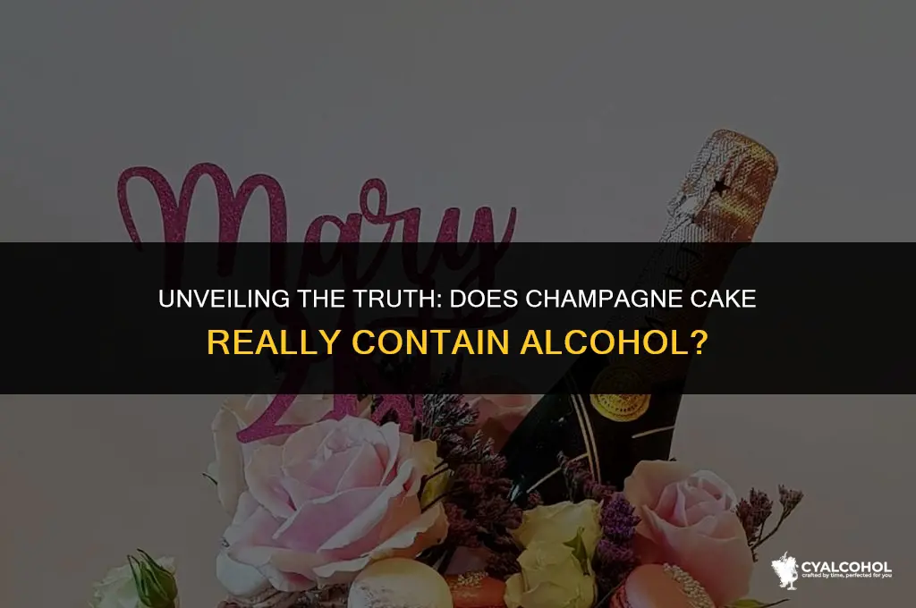 does champagne cake have alcohol