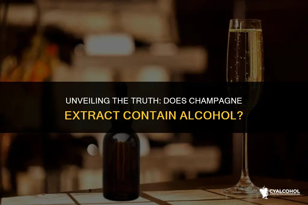 does champagne extract have alcohol
