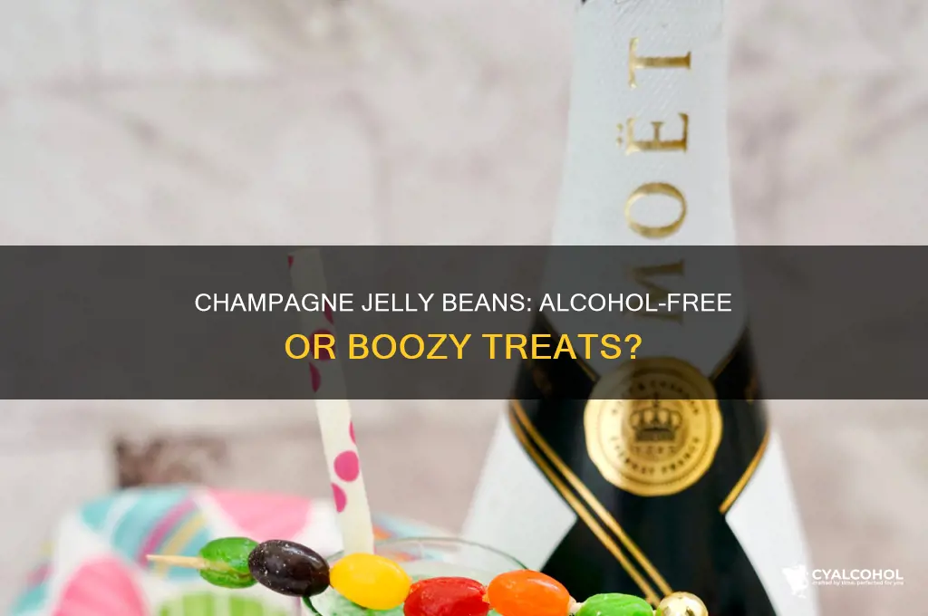 does champagne jelly beans have alcohol