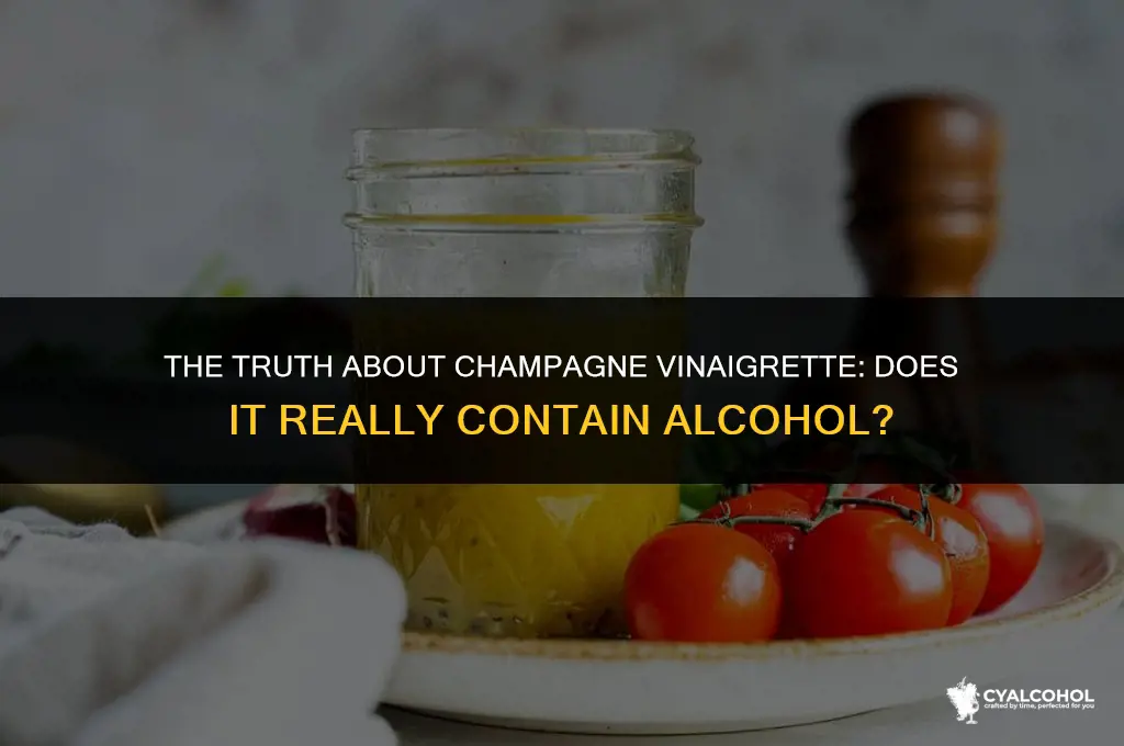 does champagne vinaigrette have alcohol