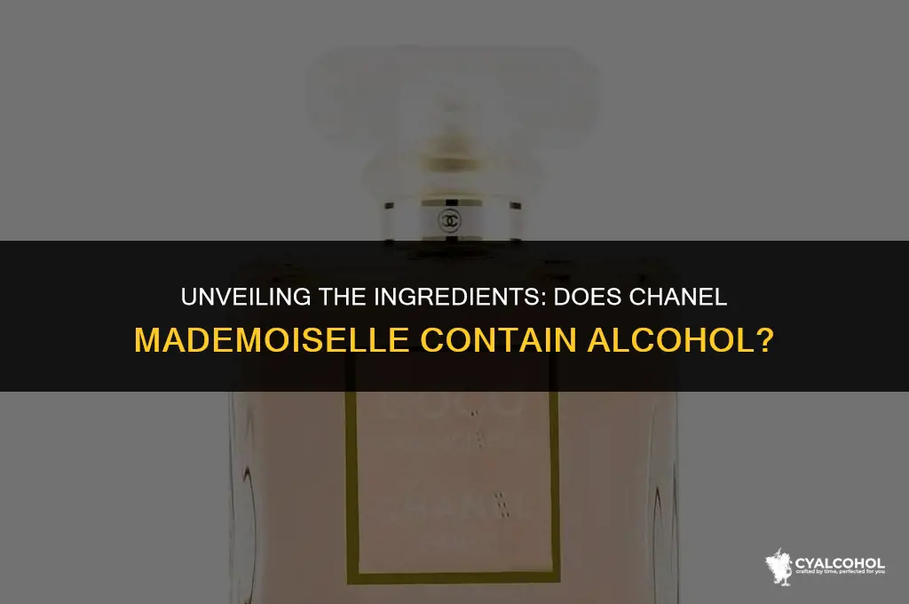 does chanel madmoiselle have alcohol