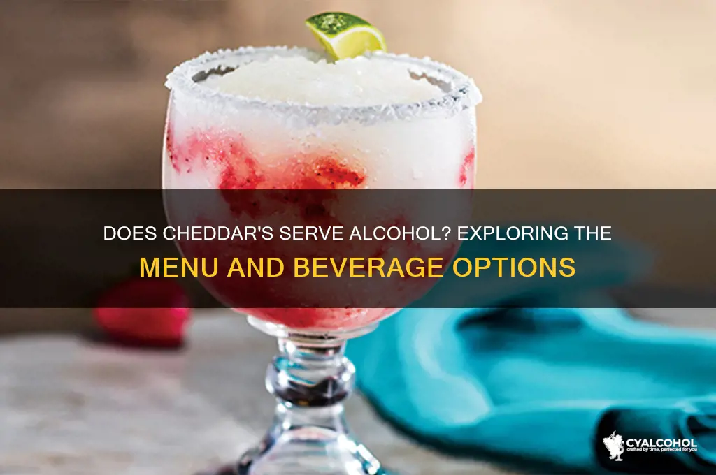 does cheddars have alcohol