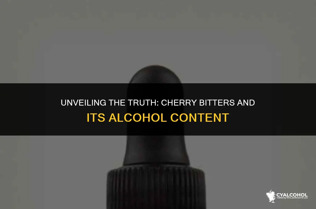 does cherry bitters have alcohol