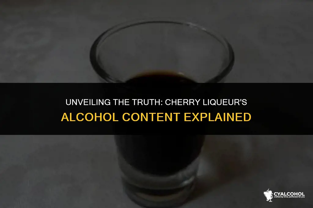 does cherry liqueur have alcohol