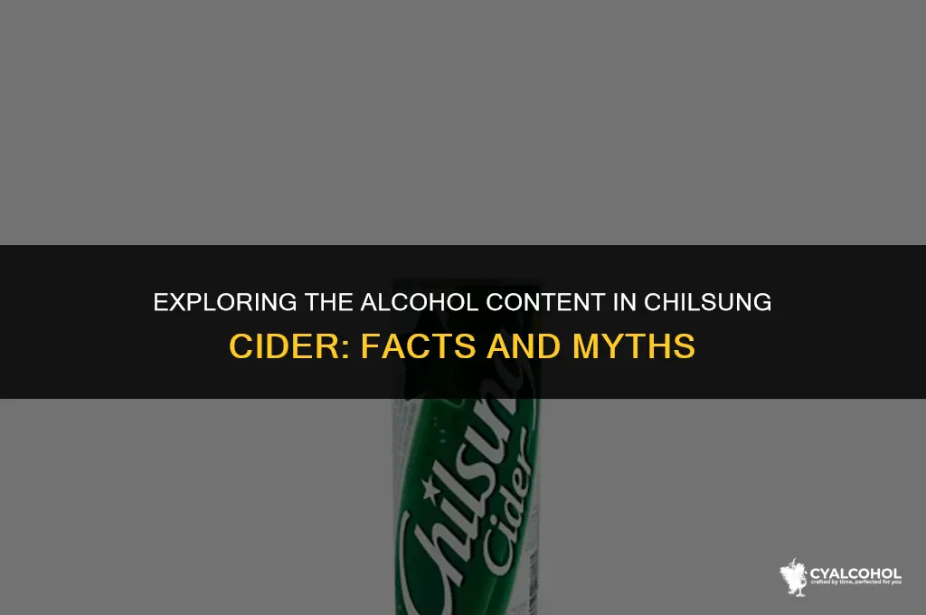 does chilsung cider have alcohol