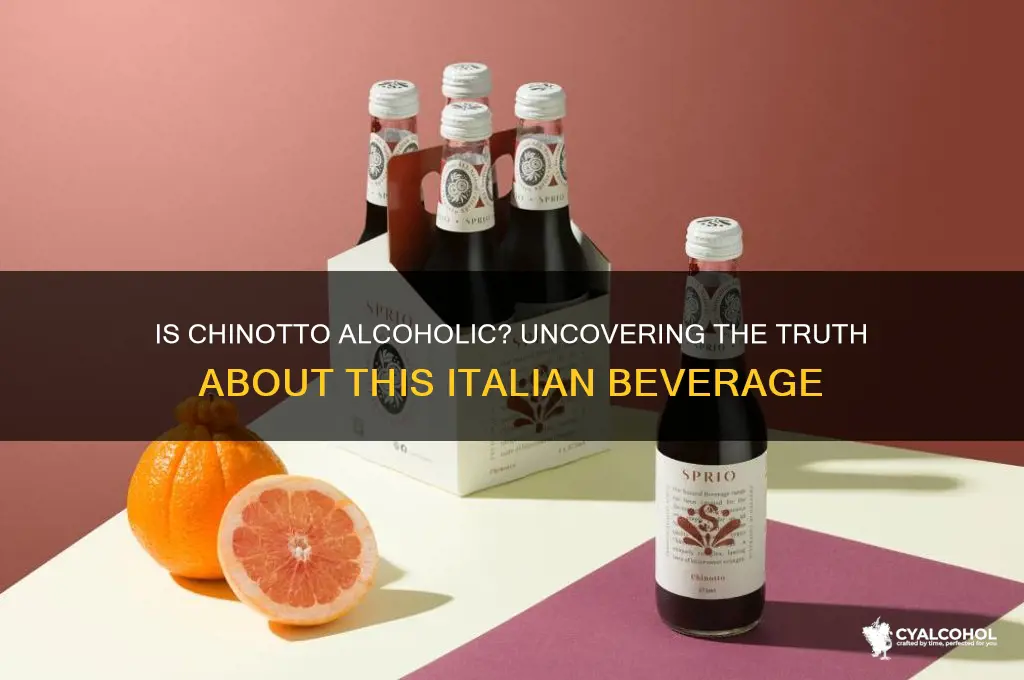 does chinotto have alcohol