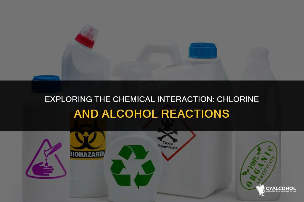 does chlorine react with alcohol
