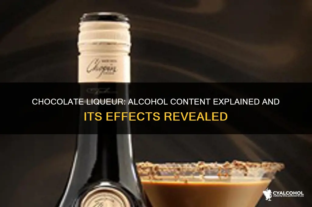 does chocolate liqueur have alcohol