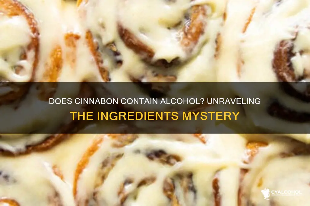 does cinnabon have alcohol