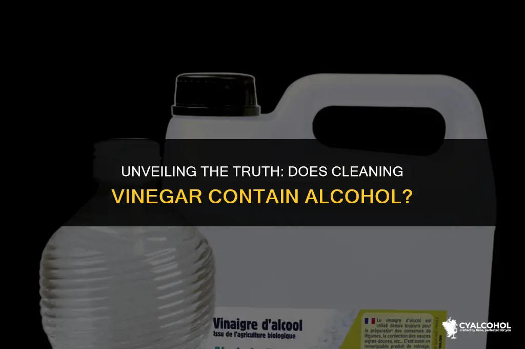 does cleaning vinegar have alcohol