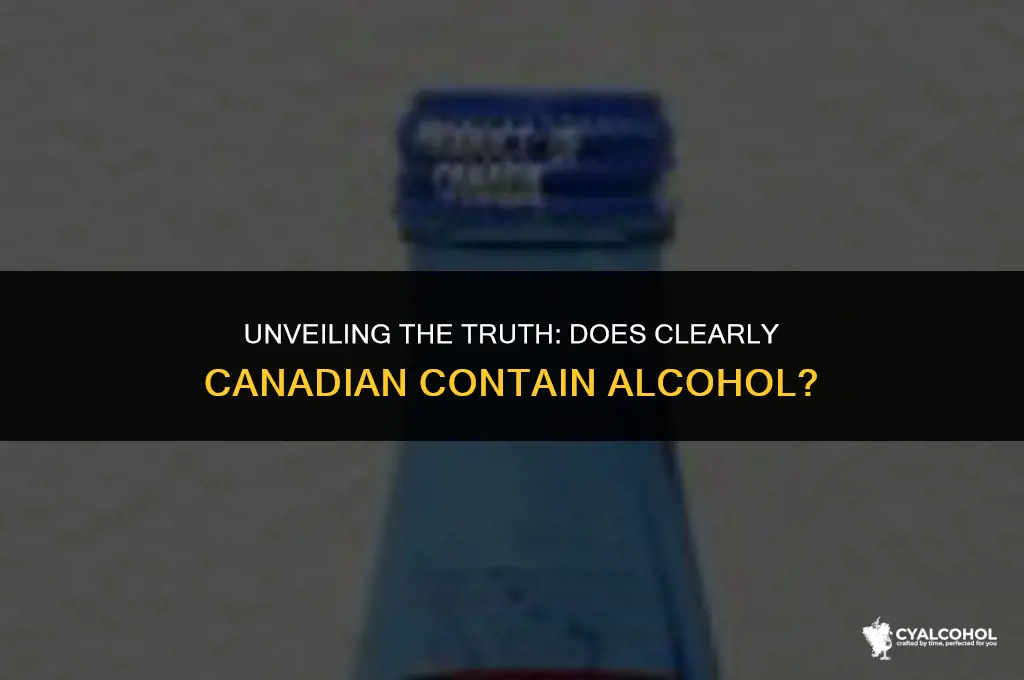 does clearly canadian have alcohol