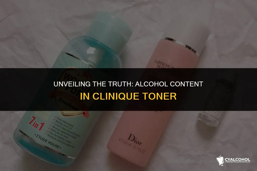 does clinique toner have alcohol