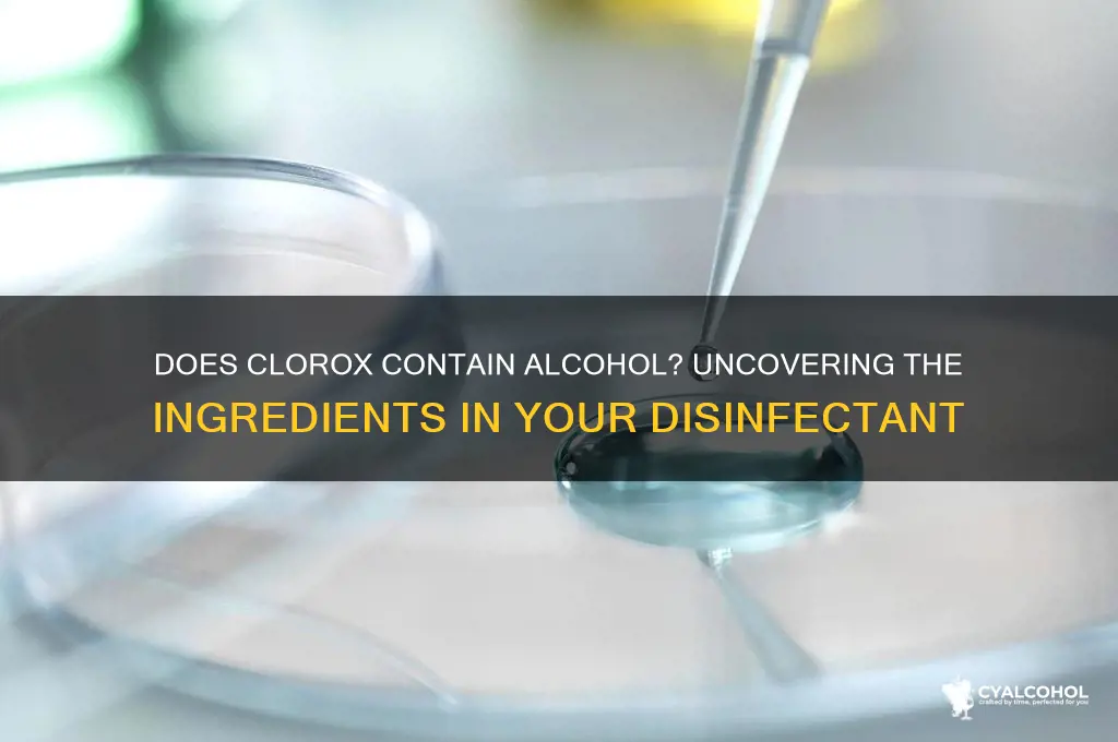 does clorox have alcohol in it