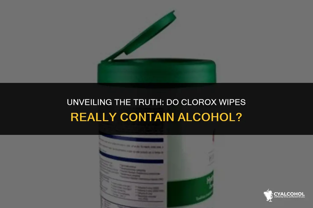 does clorox wipes have alcohol
