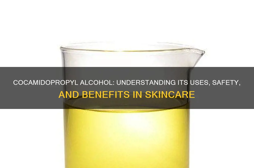 does cocamidopropyl alcohol